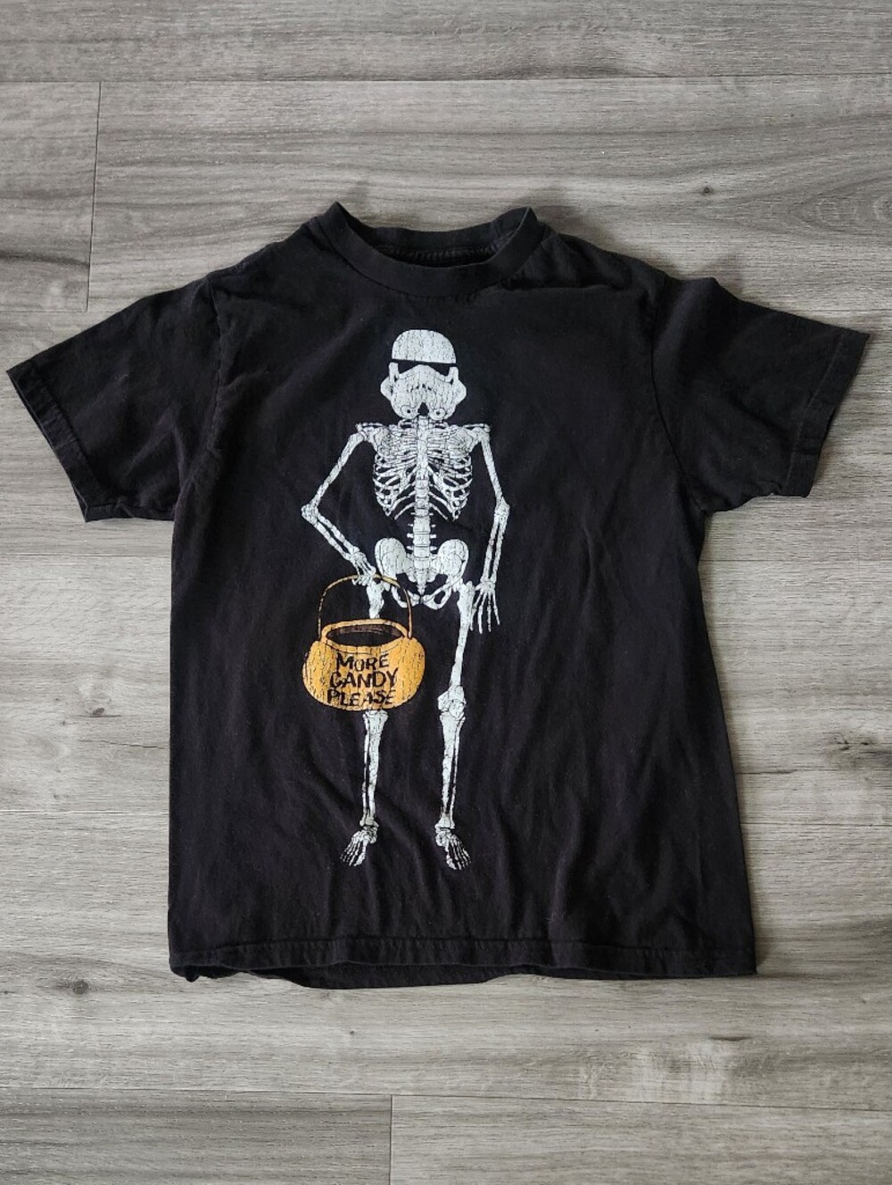 Star Wars Darth Vader Skeleton Graphic Glow In The Dark Black Shirt Unisex Large